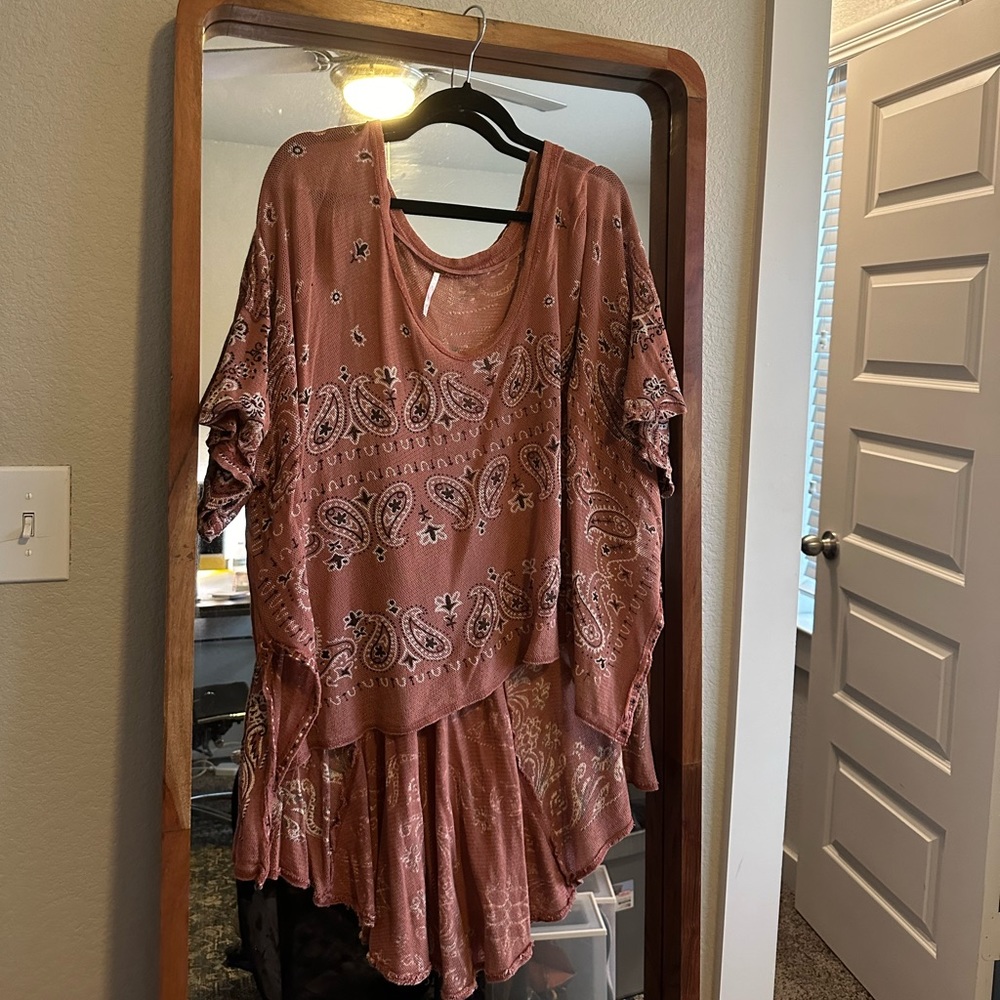Free People Bandana Style Tee